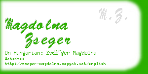 magdolna zseger business card